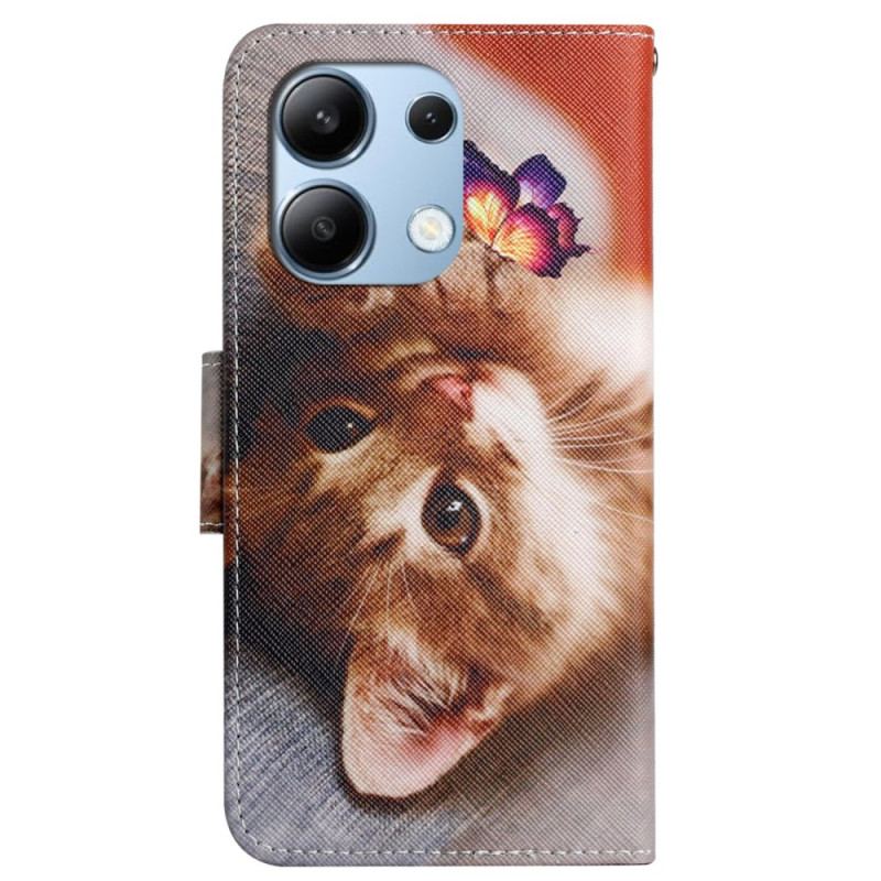 Etui Folio Xiaomi Redmi Note 13 4g Motyl I Kot Z Paskiem
