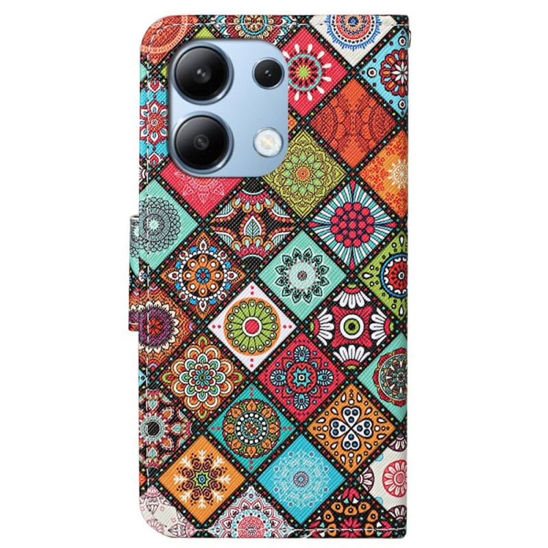 Etui Folio Xiaomi Redmi Note 13 4g Styl Etniczny Z Paskiem Etui Ochronne