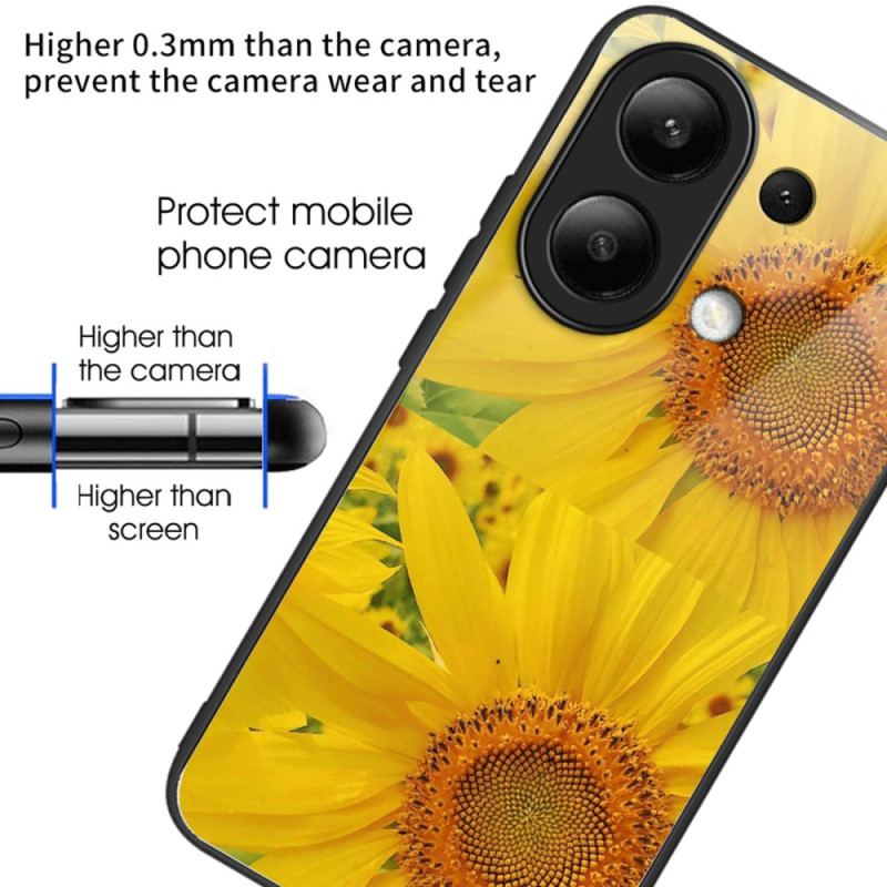 Futerały Xiaomi Redmi Note 13 4g Etui Na Telefon Szkło Hartowane W Kształcie Słonecznika