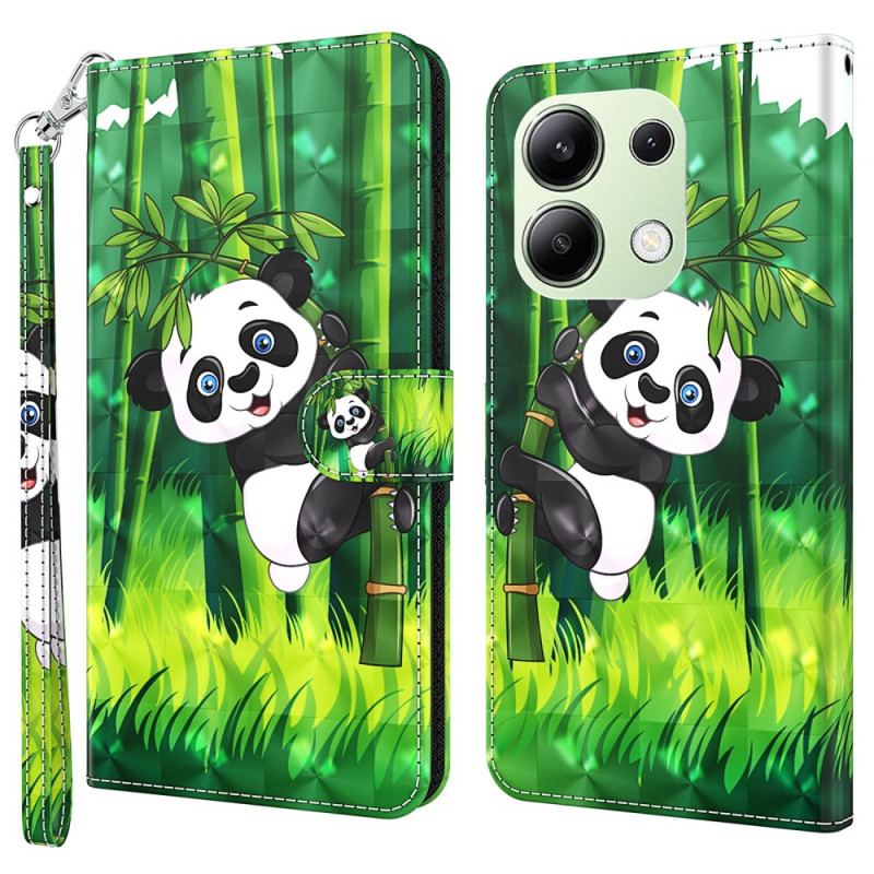 Pokrowce Xiaomi Redmi Note 13 4g Panda Bambusowa Z Paskiem