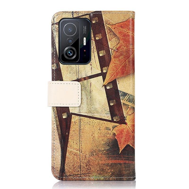 Etui Folio do Xiaomi 11T / 11T Pro Classic Wieża Eiffla Jesienią