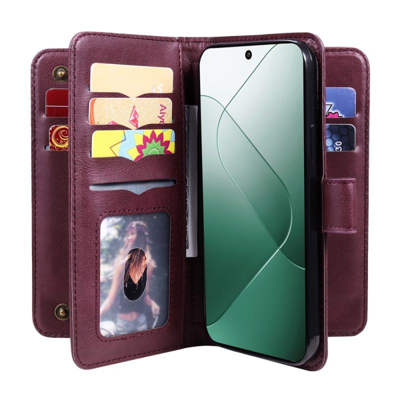Etui Folio Do Xiaomi 14 10 Posiadaczy Kart