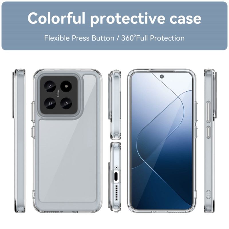 Etui Xiaomi 14 Przezroczyste Galwanizowane Guziki