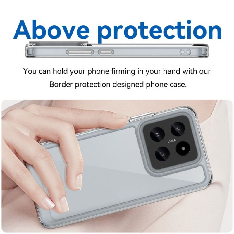 Etui Xiaomi 14 Przezroczyste Galwanizowane Guziki