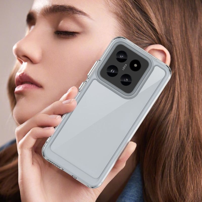 Etui Xiaomi 14 Przezroczyste Galwanizowane Guziki