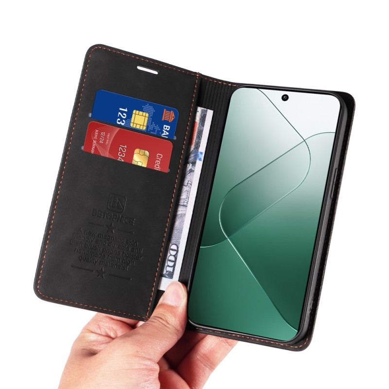Skórzany Futerał Xiaomi 14 Etui Na Telefon Etui Blokujące Rfid Betopnice