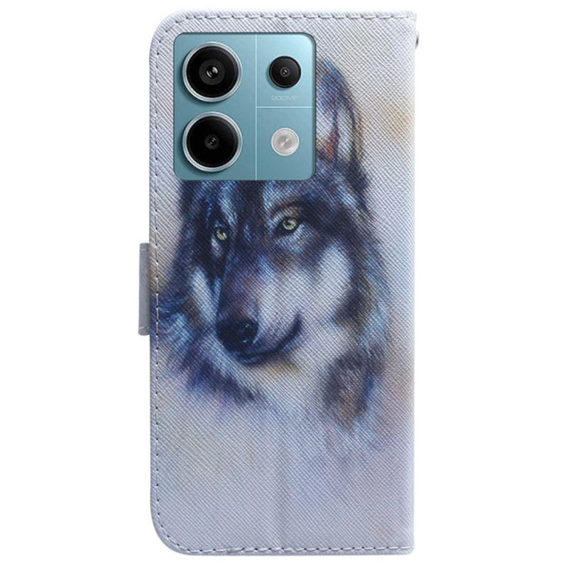 Etui Folio Xiaomi Redmi Note 13 Pro 5g Akwarelowy Pies Etui Ochronne
