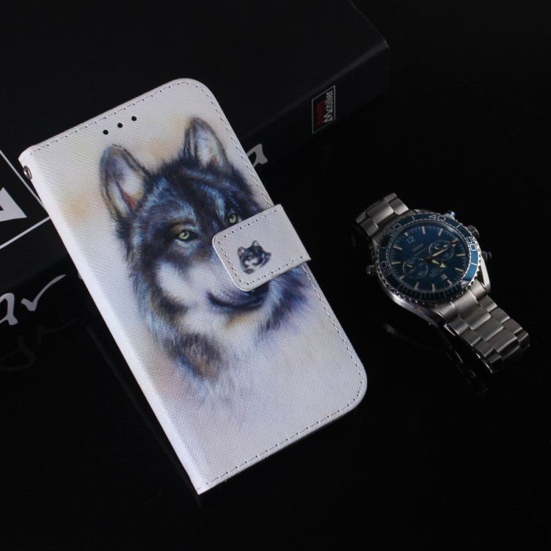 Etui Folio Xiaomi Redmi Note 13 Pro 5g Akwarelowy Pies Etui Ochronne