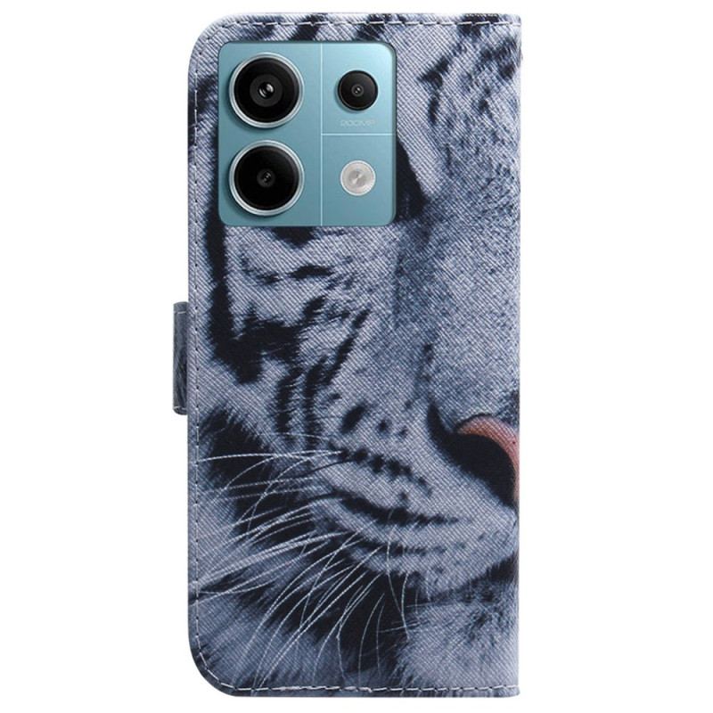 Etui Folio Xiaomi Redmi Note 13 Pro 5g Biały Tygrys