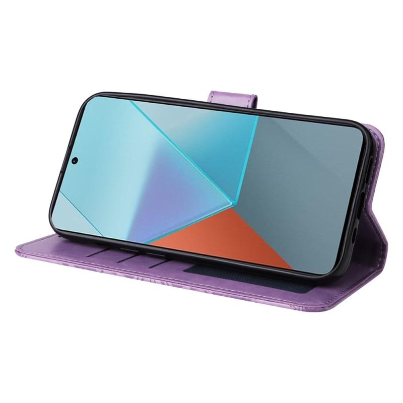Etui Folio Xiaomi Redmi Note 13 Pro 5g Słonecznik Z Paskiem