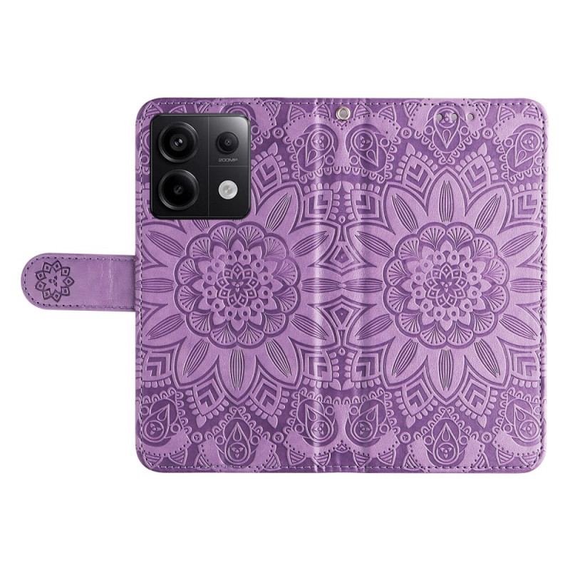 Etui Folio Xiaomi Redmi Note 13 Pro 5g Słonecznik Z Paskiem