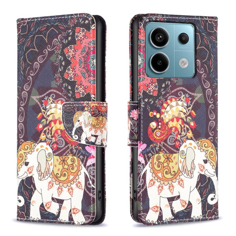 Etui Folio Xiaomi Redmi Note 13 Pro 5g Słoń Indyjski