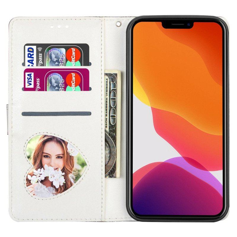Etui Folio do iPhone 14 Pro Cekinowy Brokatowy Styl
