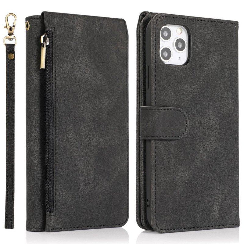 Etui Folio do iPhone 14 Pro Z Etui Na Zamek Błyskawiczny