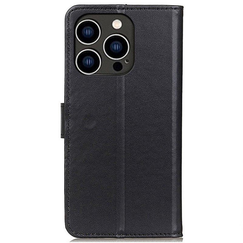 Etui Na Telefon Pokrowce do iPhone 14 Pro Prosty Efekt Skóry