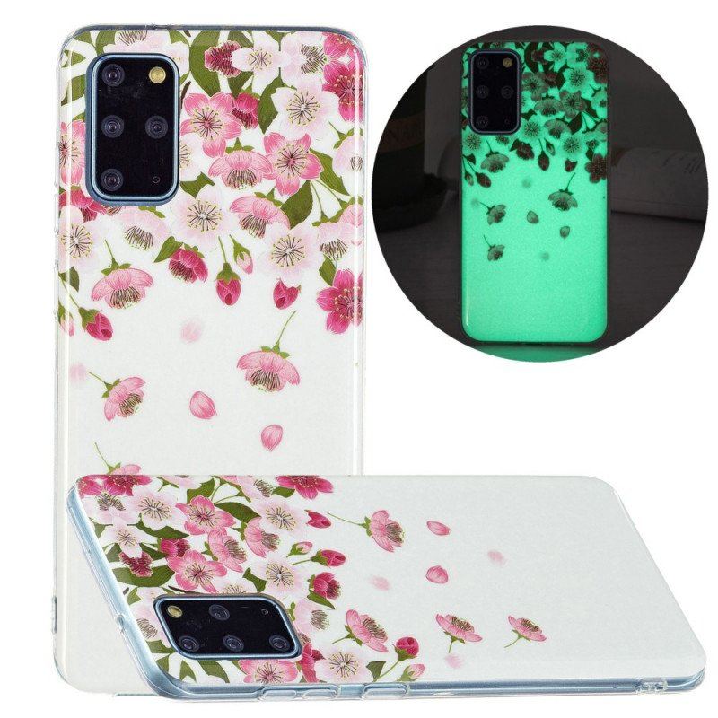 Etui do Samsung Galaxy S20 Plus / S20 Plus 5G Fluorescencyjne Kwiaty