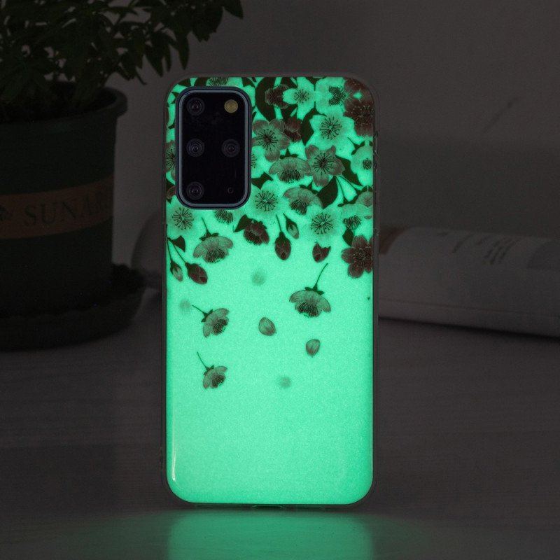 Etui do Samsung Galaxy S20 Plus / S20 Plus 5G Fluorescencyjne Kwiaty