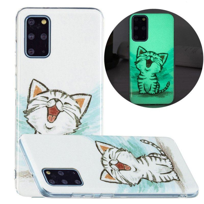 Etui do Samsung Galaxy S20 Plus / S20 Plus 5G Fluorescencyjny Kot