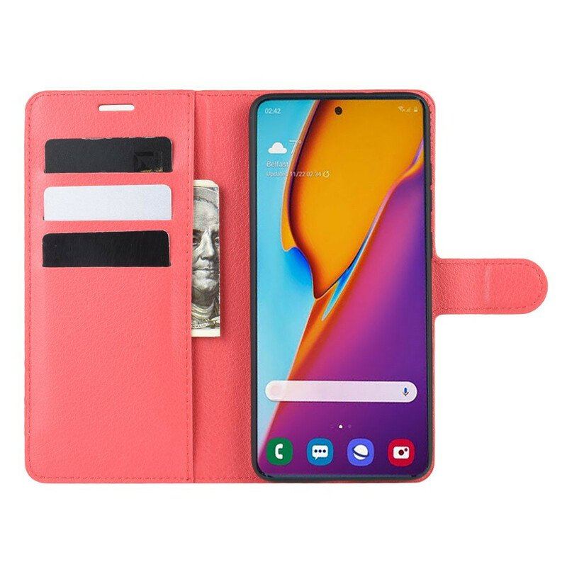 Etui Folio do Samsung Galaxy S20 Plus / S20 Plus 5G Klasyczna Sztuczna Skóra Liczi