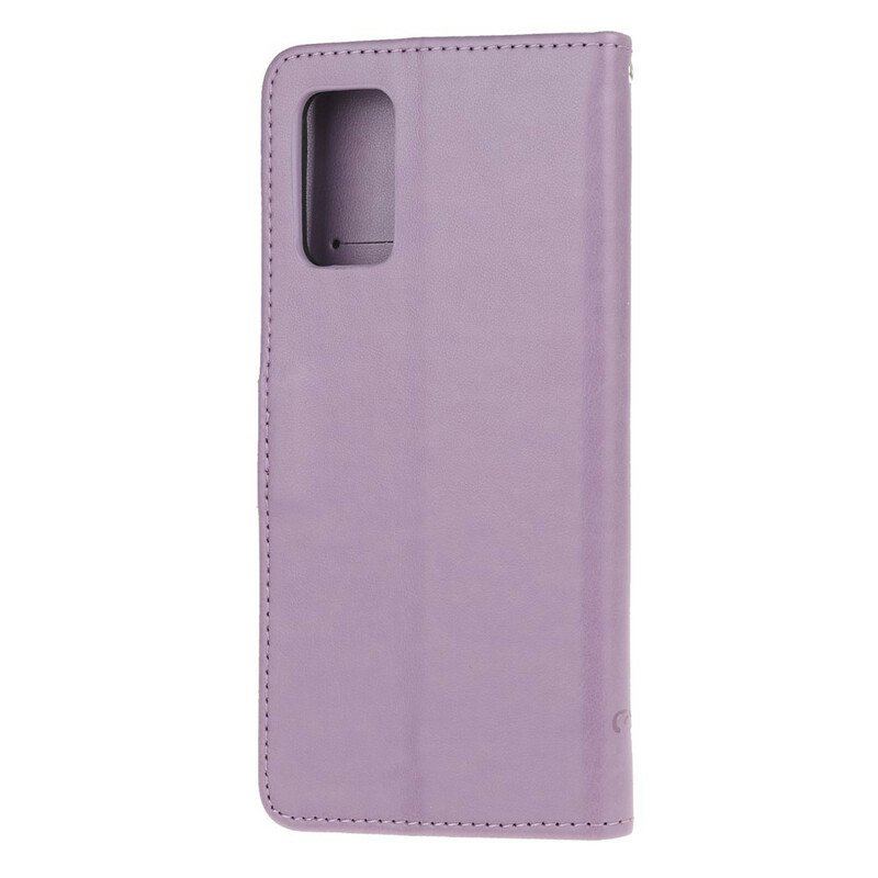 Etui Folio do Samsung Galaxy S20 Plus / S20 Plus 5G z Łańcuch Dyskrecja Motyle Z Paskiem