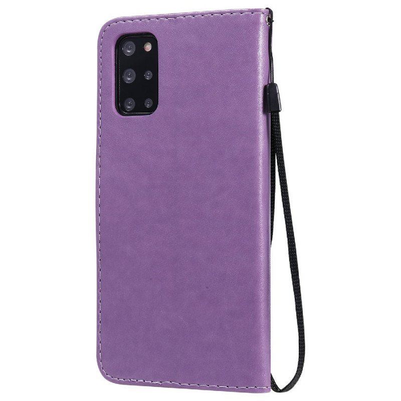 Etui Folio do Samsung Galaxy S20 Plus / S20 Plus 5G z Łańcuch Kot I Pszczoła Z Smyczą