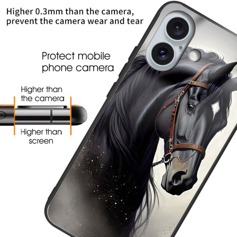 Etui Do iPhone 16 Plus Koń Ze Szkła Hartowanego