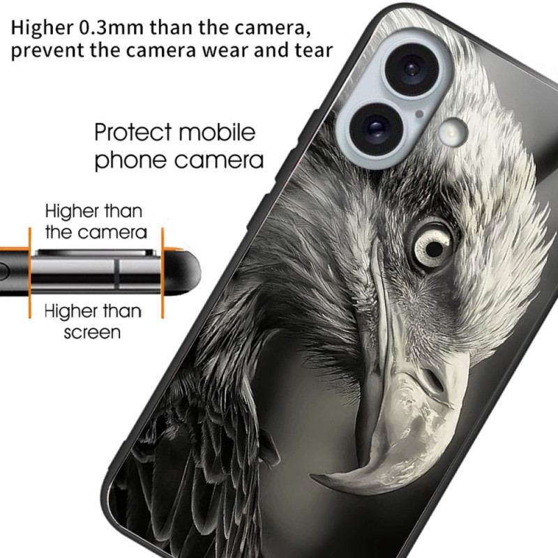 Etui Do iPhone 16 Plus Szkło Hartowane Z Nadrukiem Orła
