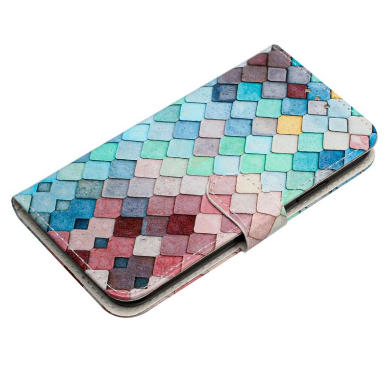 Etui Folio Do iPhone 16 Plus Kratki Paskowe