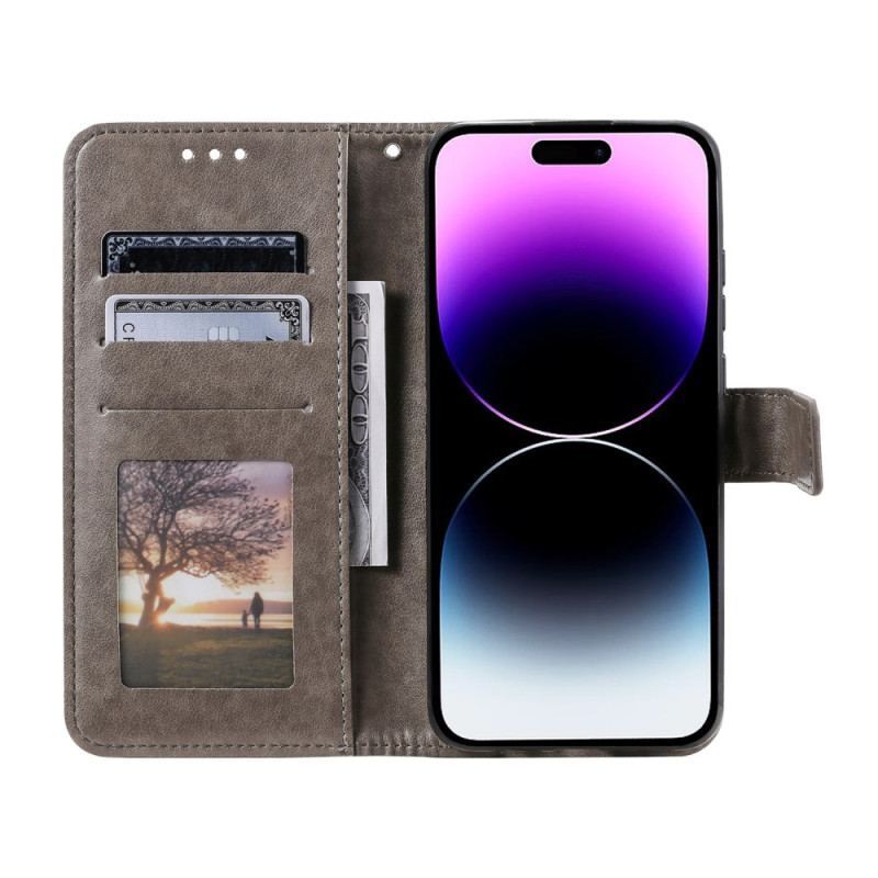 Etui Folio Do iPhone 16 Plus Mandala Słońce
