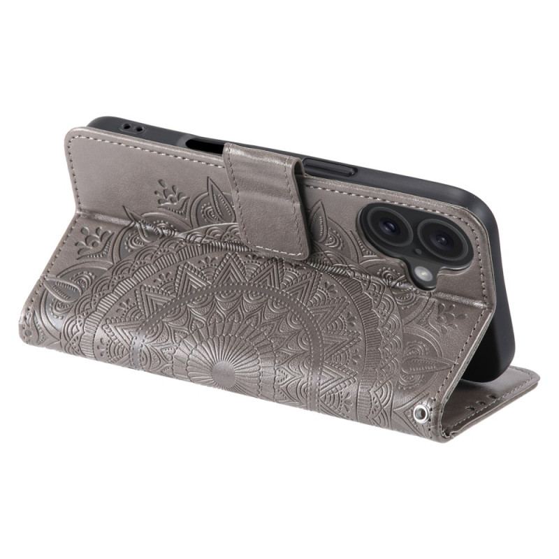 Etui Folio Do iPhone 16 Plus Mandala Słońce