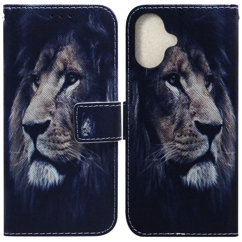 Etui Folio Do iPhone 16 Plus Śniący Lew