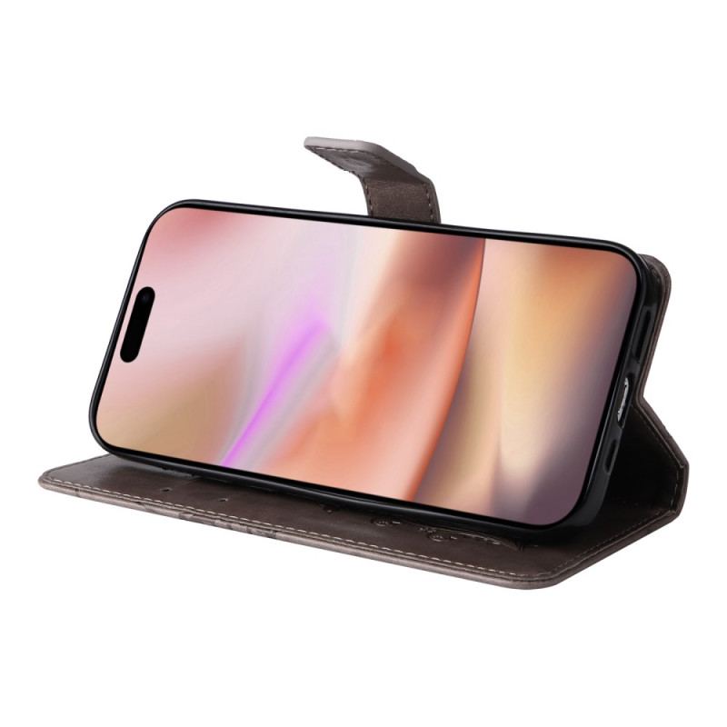 Etui Folio iPhone 16 Plus Gigantyczne Motyle Z Paskiem Etui Ochronne