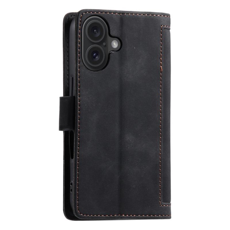 Etui Folio iPhone 16 Plus Ochrona W Stylu Vintage