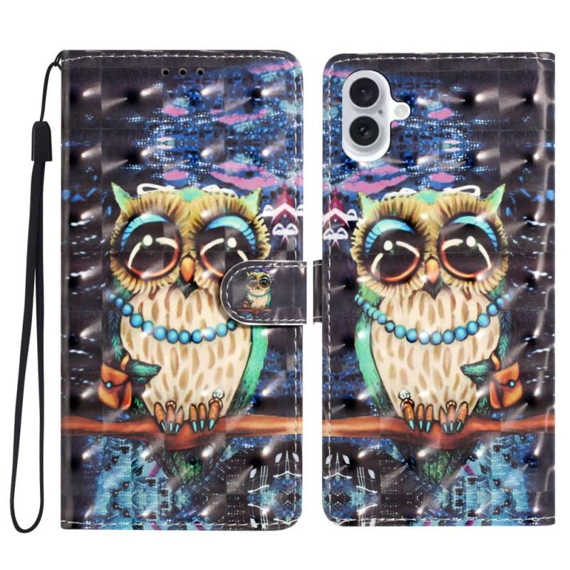 Etui Folio iPhone 16 Plus Stringi Sowa