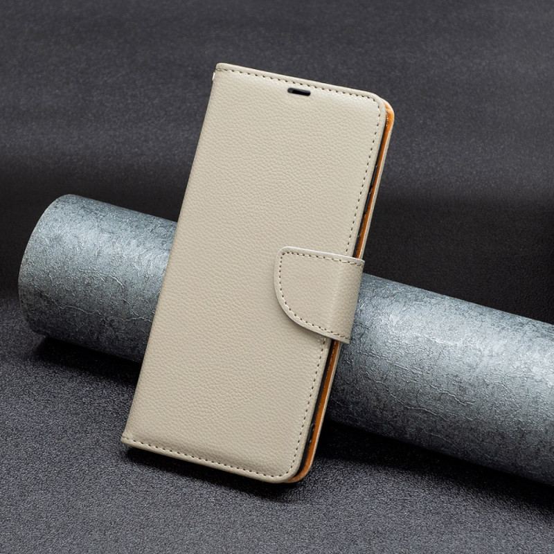 Etui Folio iPhone 16 Plus Tekstura Liczi Z Paskiem