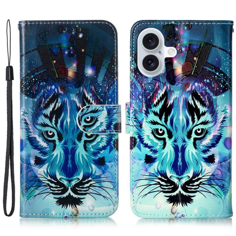 Etui Folio iPhone 16 Plus Wilk Z Paskiem