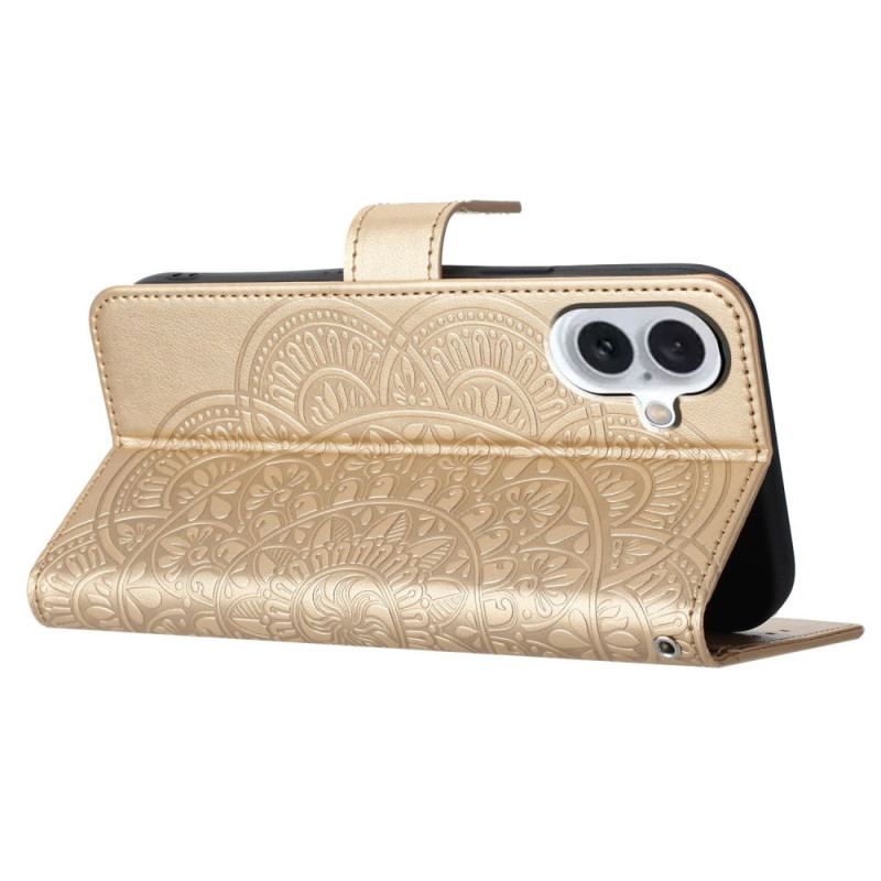 Etui Folio iPhone 16 Plus Wzór Paska Mandali