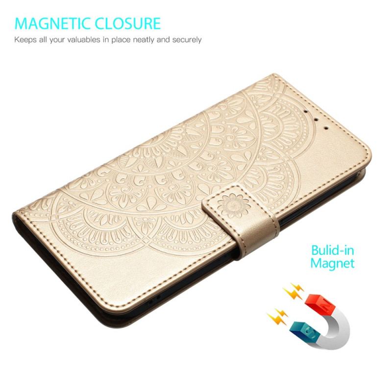 Etui Folio iPhone 16 Plus Wzór Paska Mandali