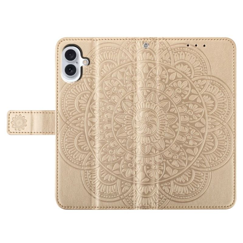 Etui Folio iPhone 16 Plus Wzór Paska Mandali