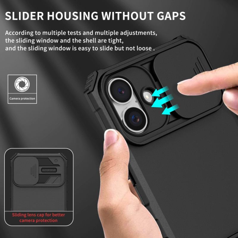 Etui iPhone 16 Plus Suwak I Wsparcie Kamery Etui Ochronne