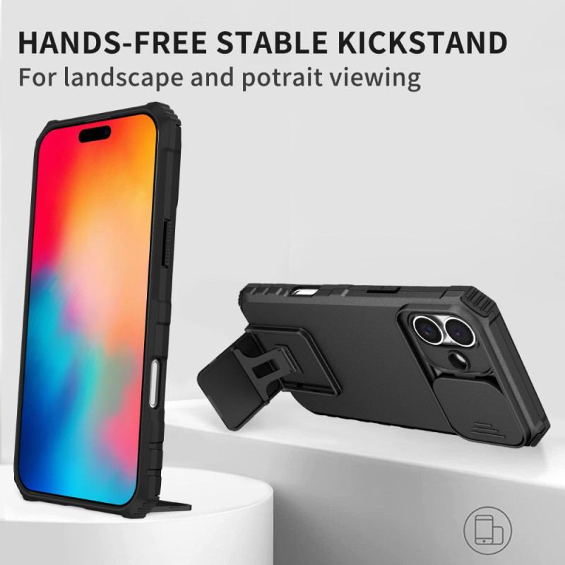 Etui iPhone 16 Plus Suwak I Wsparcie Kamery Etui Ochronne