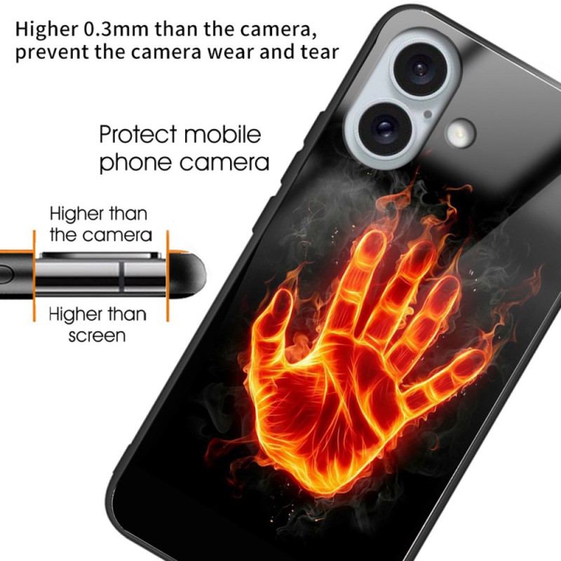 Futerały iPhone 16 Plus Etui Na Telefon Szkło Hartowane Typu Fire Palm