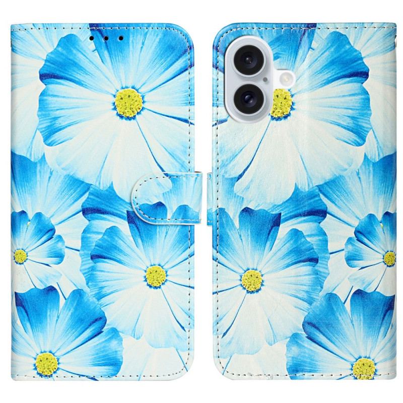Skórzany Futerał iPhone 16 Plus Etui Na Telefon Orchidee