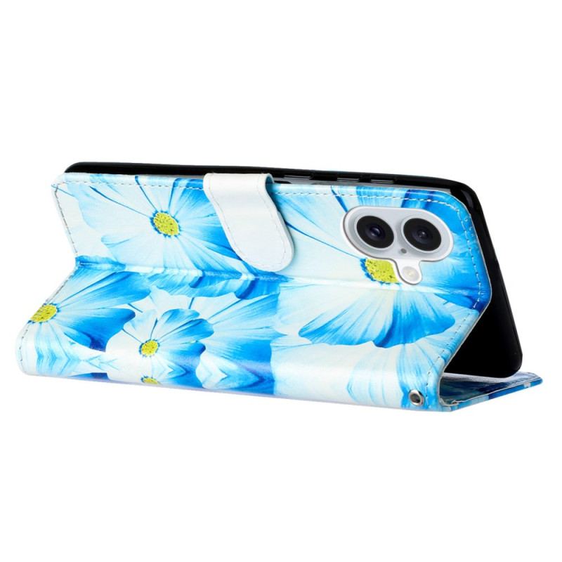 Skórzany Futerał iPhone 16 Plus Etui Na Telefon Orchidee