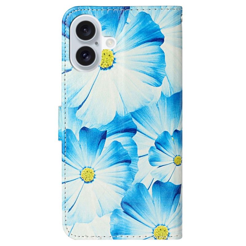 Skórzany Futerał iPhone 16 Plus Etui Na Telefon Orchidee