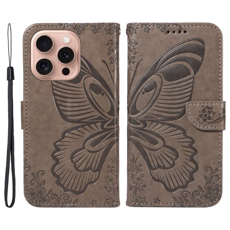 Etui Folio iPhone 16 Pro Graficzny Motyl