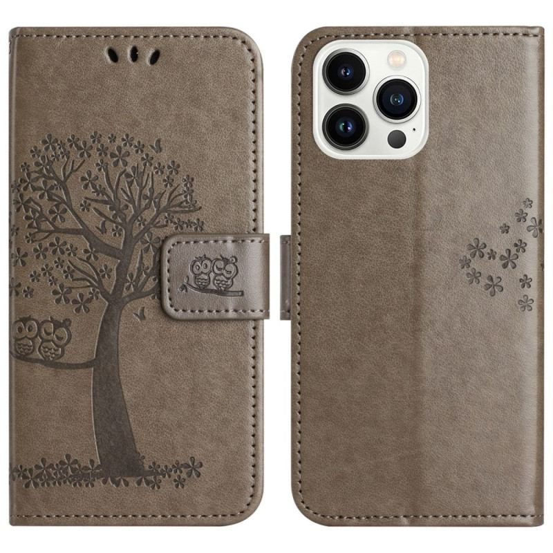 Etui Folio iPhone 16 Pro Sowa Na Drzewie