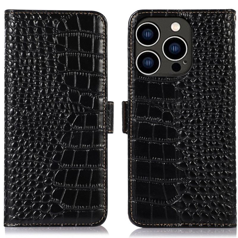 Pokrowce iPhone 16 Pro Skóra O Fakturze Krokodyla