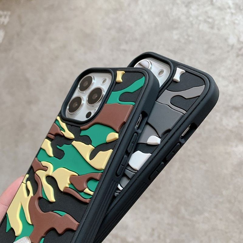 Etui do iPhone 13 Pro Rugged Wojskowy Kamuflaż