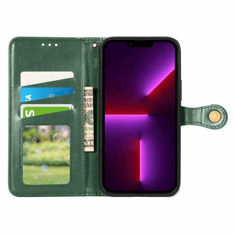 Etui Folio do iPhone 13 Pro Indila Etui Na Karty Ze Sztucznej Skóry